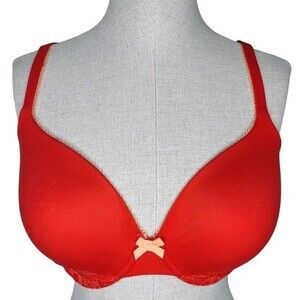 Victoria's Secret Lined Perfect Coverage Bra sz 32DDD * Red Body by Victoria